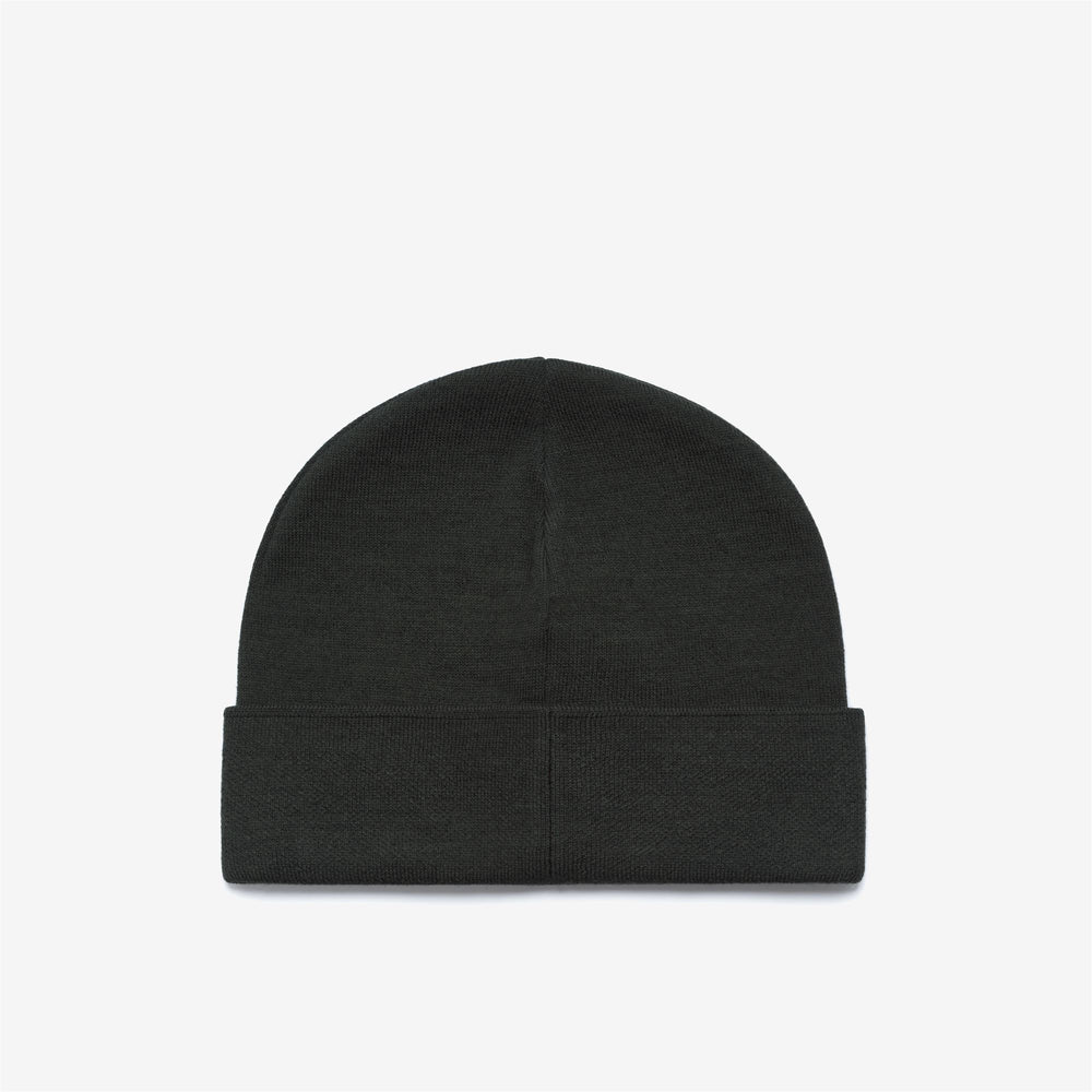 Green unisex knit beanie with double-turn up hem 02