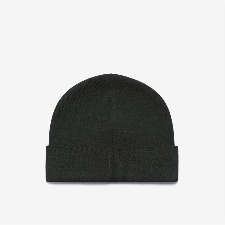 Gorro de punto unisex verde con dobladillo doble 2