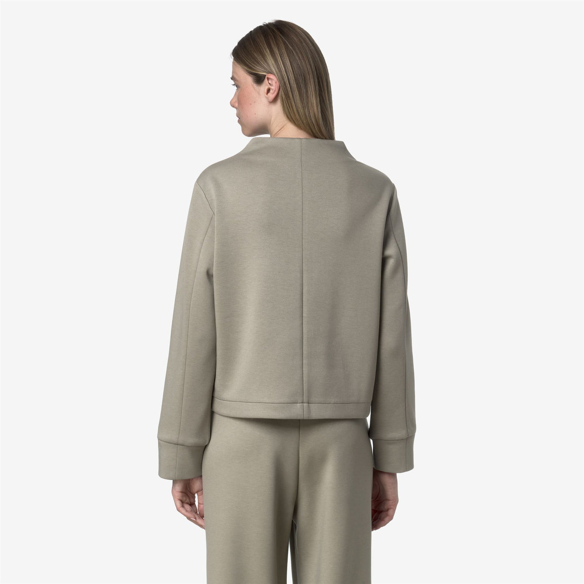 Fleece_WOMAN_AUBANE LIGHT SPACER_Pull Over_Green Oak - Commercial 6