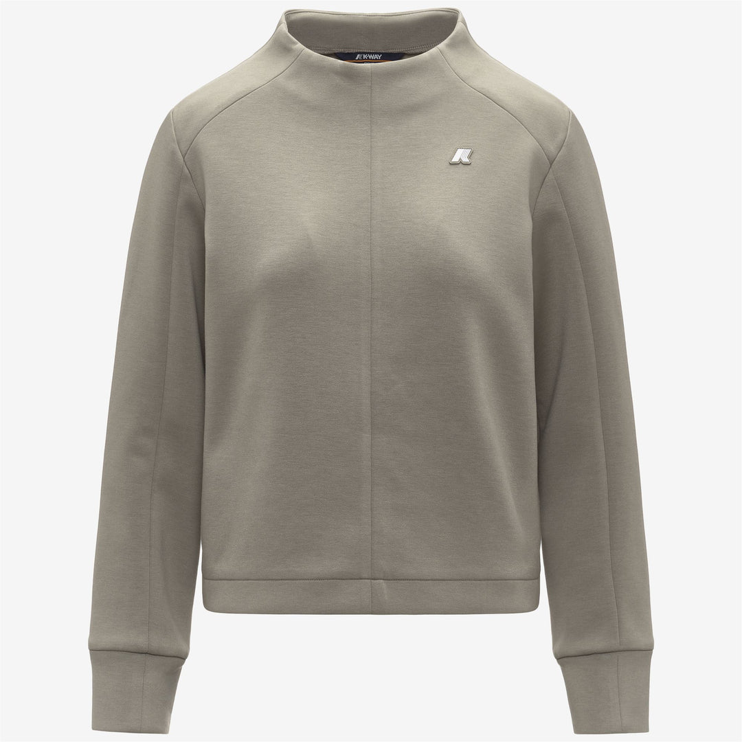 Green women's Athleisure Fleece Pullover with Sculpted Cut 01