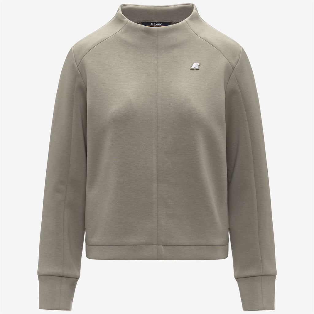 Fleece_WOMAN_AUBANE LIGHT SPACER_Pull Over_Green Oak - Commercial 1