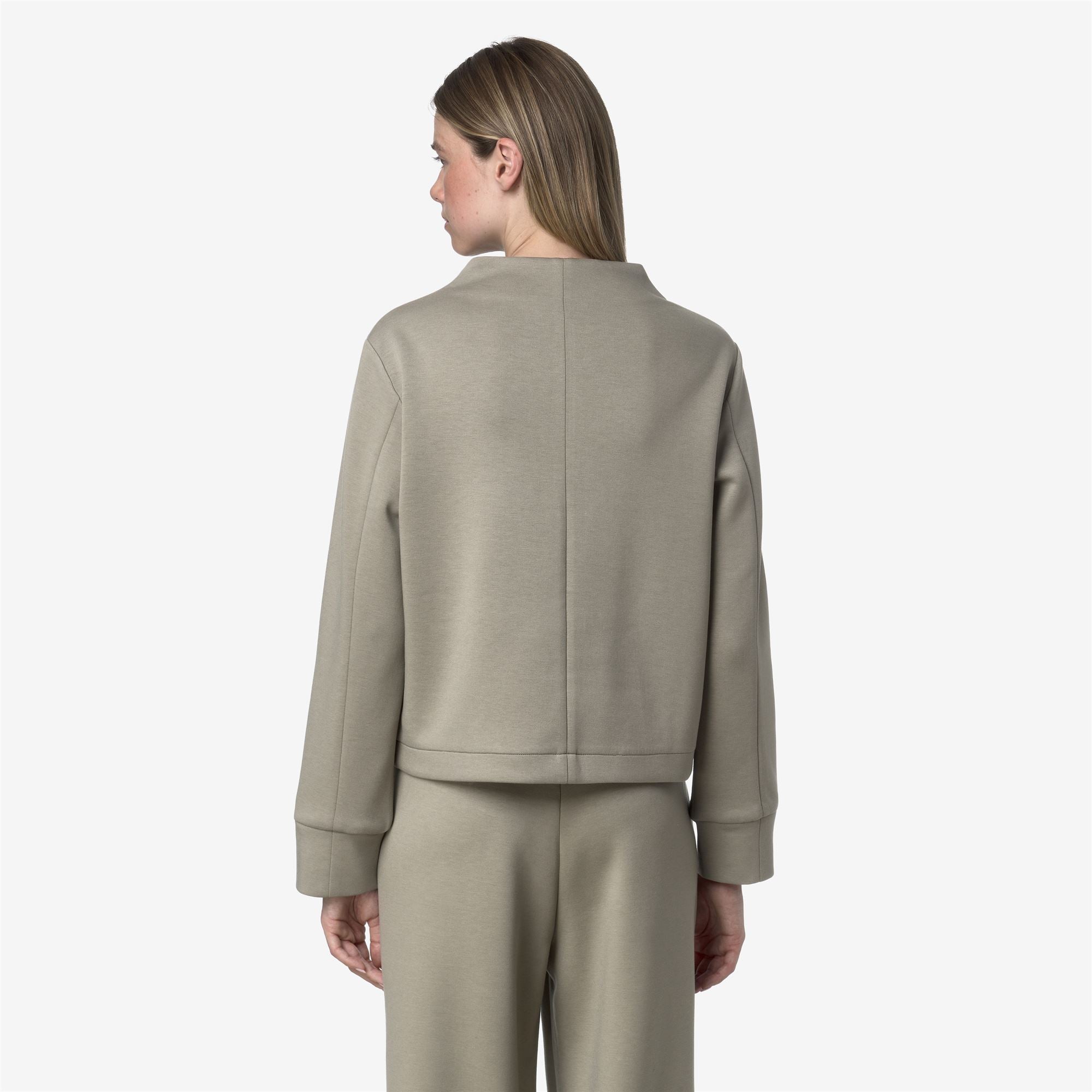 Fleece_WOMAN_AUBANE LIGHT SPACER_Pull Over_Green Oak - Commercial 6