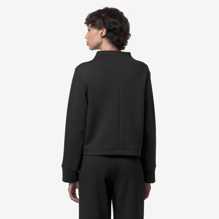 Sudadera deportiva de polar negra para mujer 5