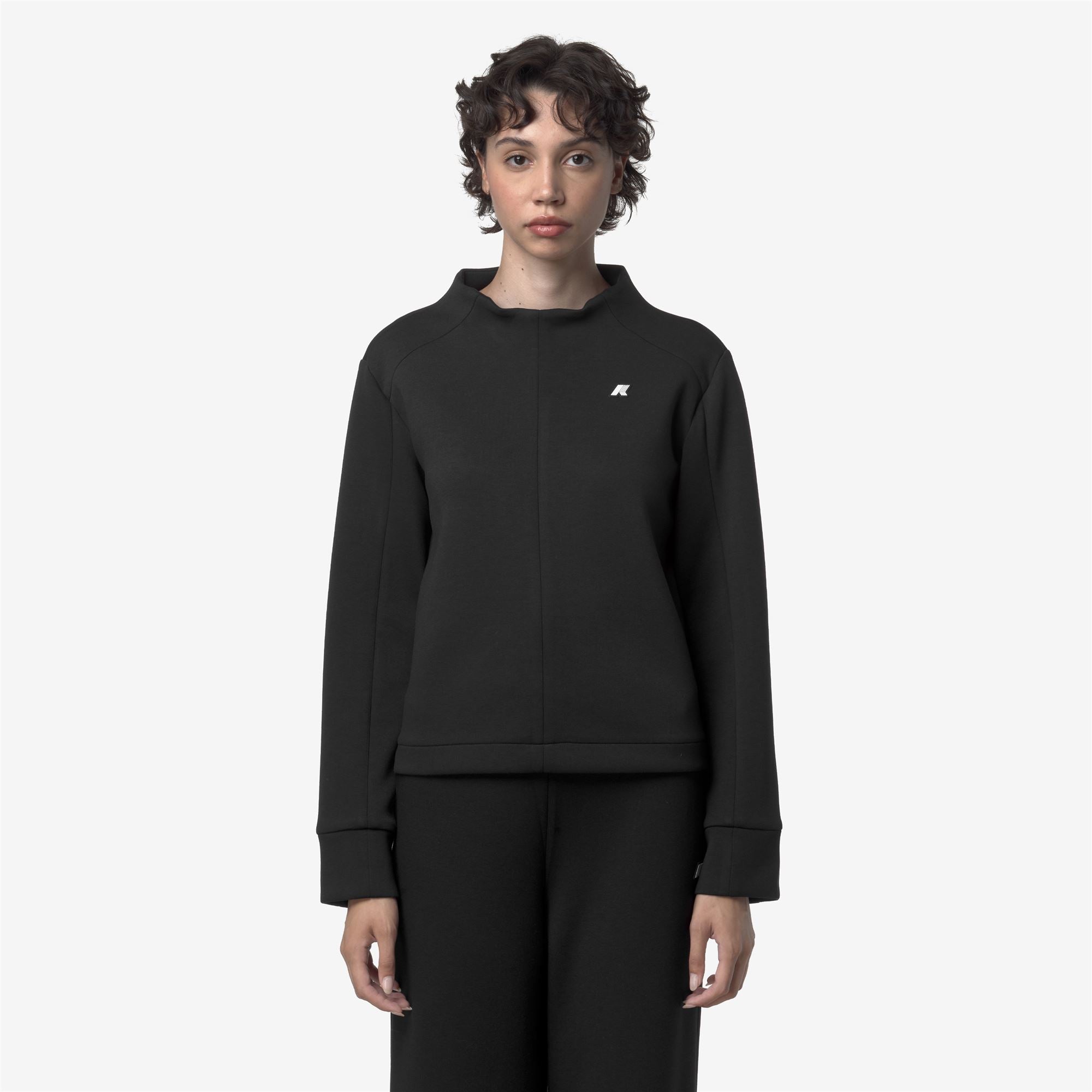 Fleece_WOMAN_AUBANE LIGHT SPACER_Pull Over_Black Pure - Black Pure - Commercial 4