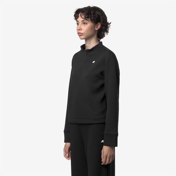 Sudadera deportiva de polar negra para mujer 4