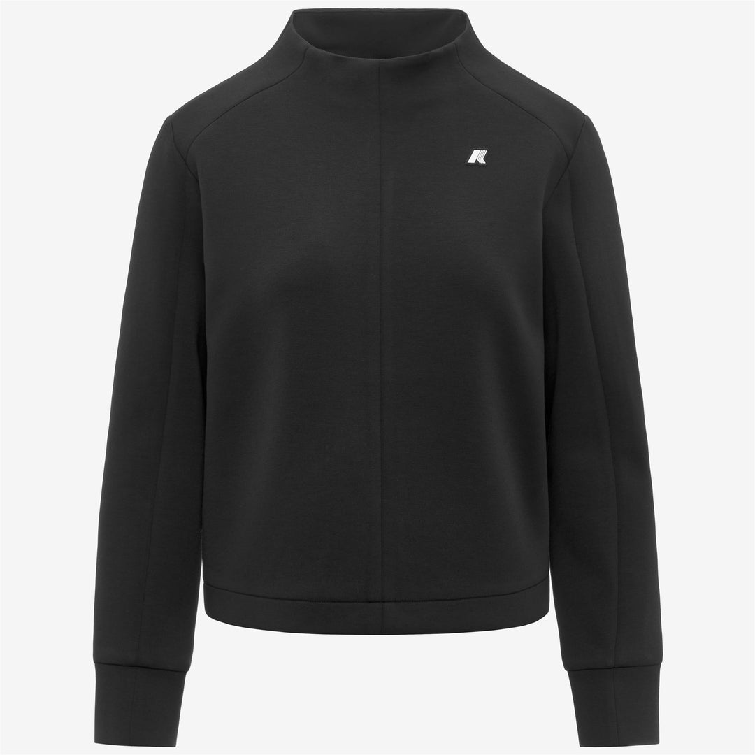 Black Women's Athleisure Fleece Pullover Sweatshirt 01