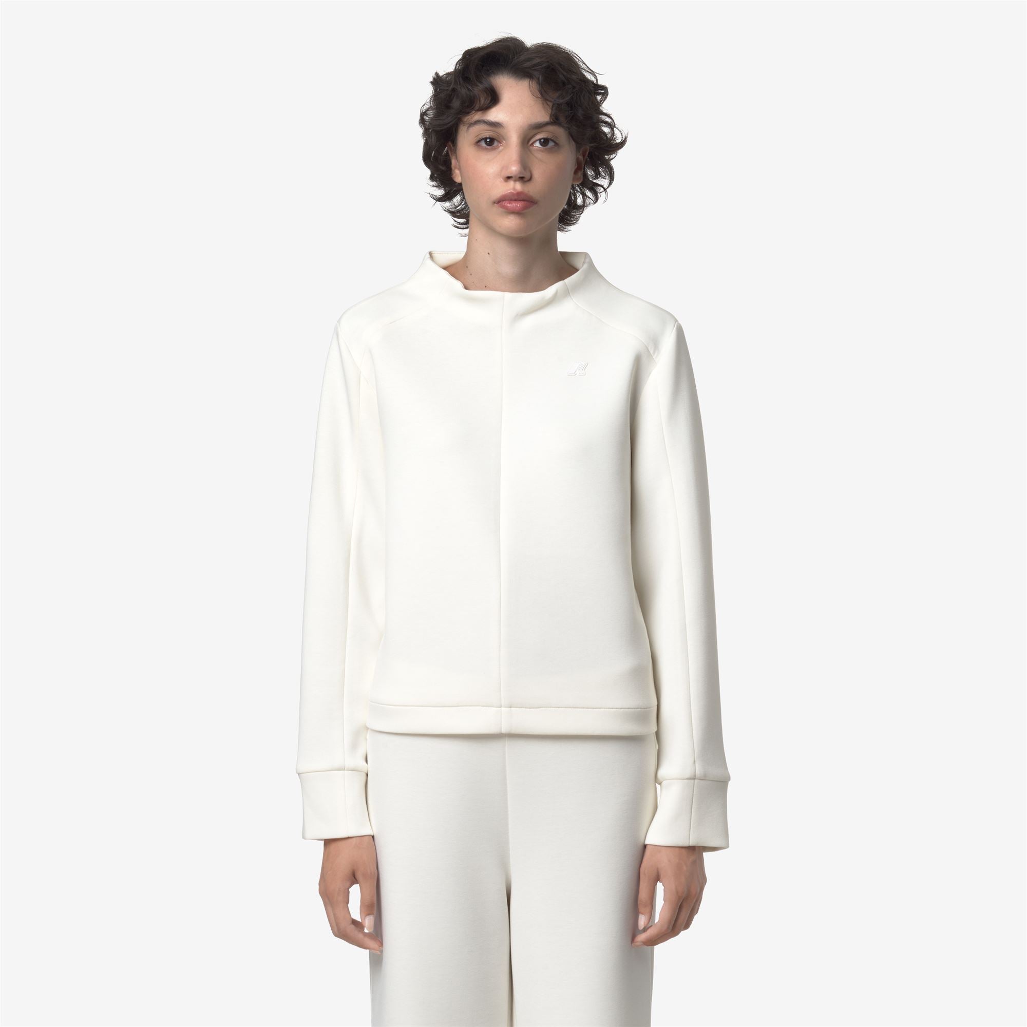 Fleece_WOMAN_AUBANE LIGHT SPACER_Pull Over_White Gardenia - Commercial 4