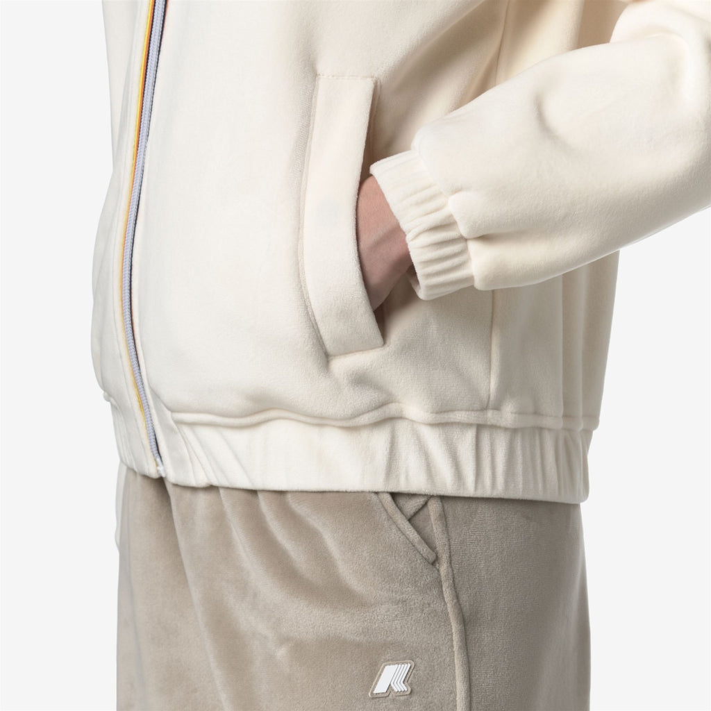 Fleece_WOMAN_VIVIETTE VELOUR POLAR_Jacket_White G - White G - Commercial 7
