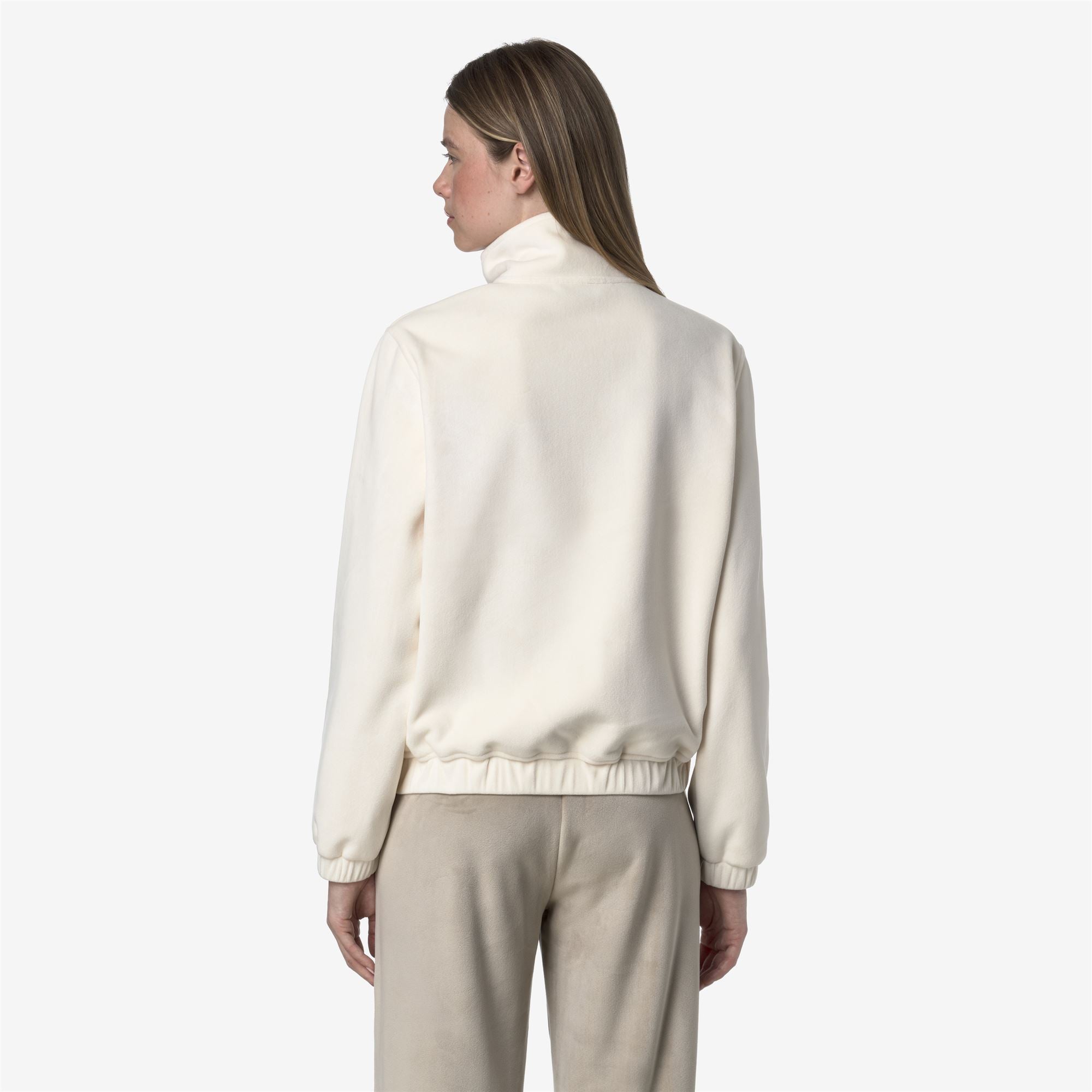 Fleece_WOMAN_VIVIETTE VELOUR POLAR_Jacket_White G - White G - Commercial 6