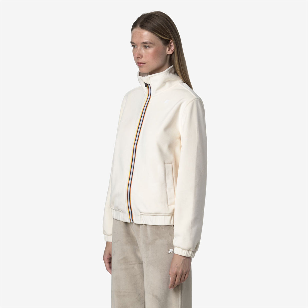 Fleece_WOMAN_VIVIETTE VELOUR POLAR_Jacket_White G - White G - Commercial 5