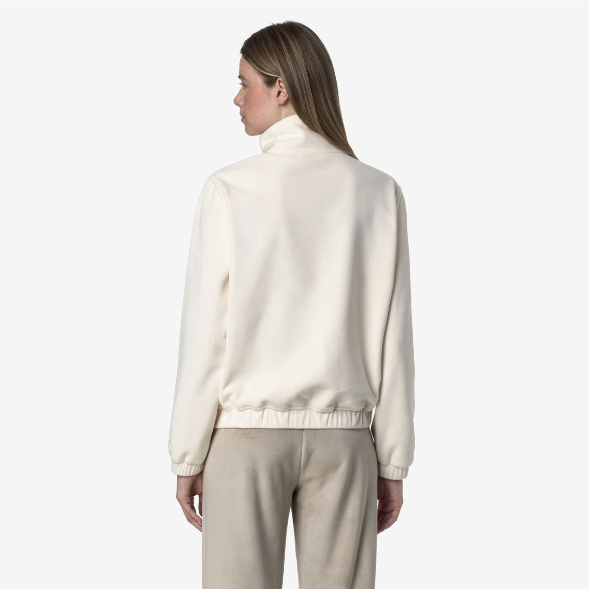 Fleece_WOMAN_VIVIETTE VELOUR POLAR_Jacket_White G - White G - Commercial 6