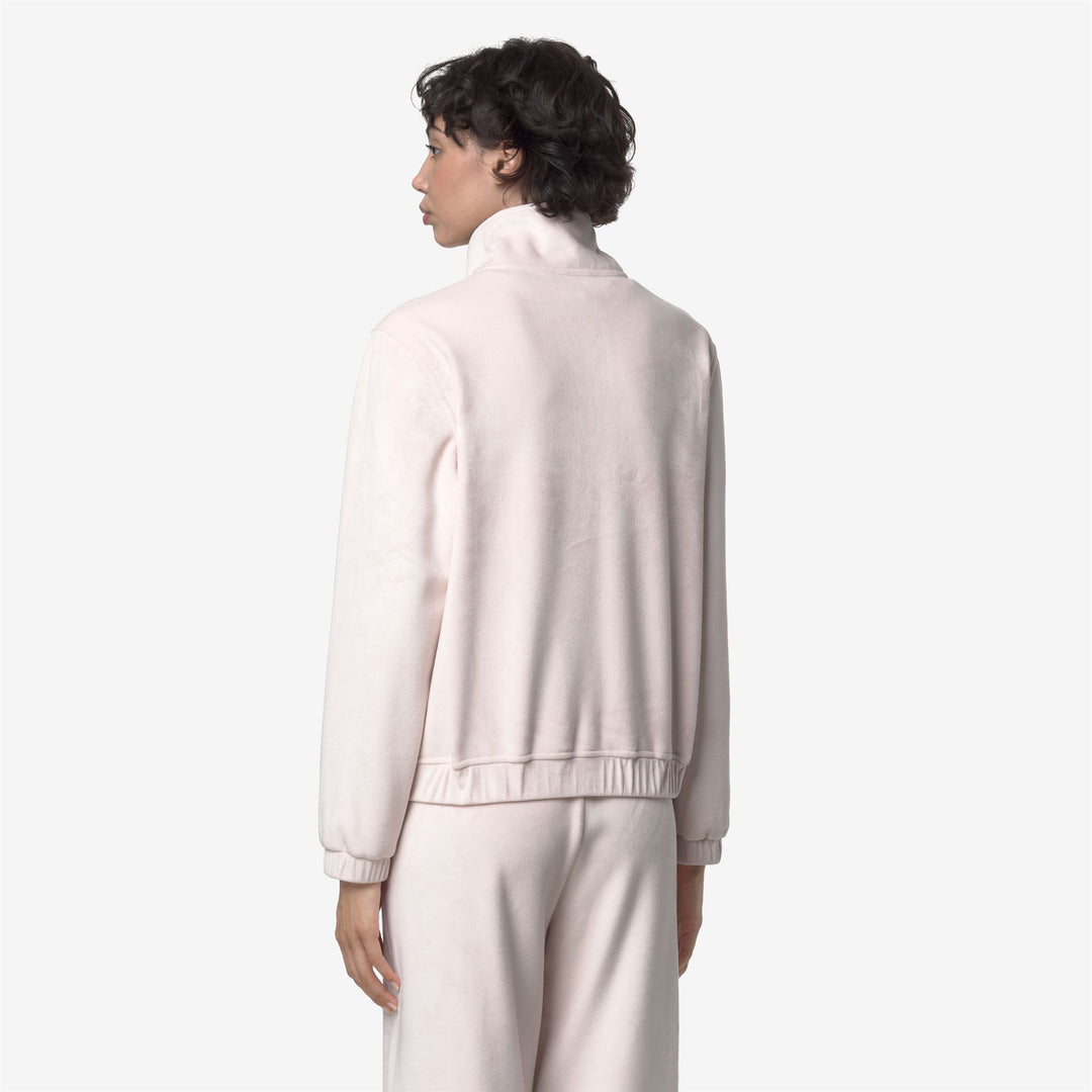 Grey Women's Velour Fleece Jacket for Mid-Season Wear main