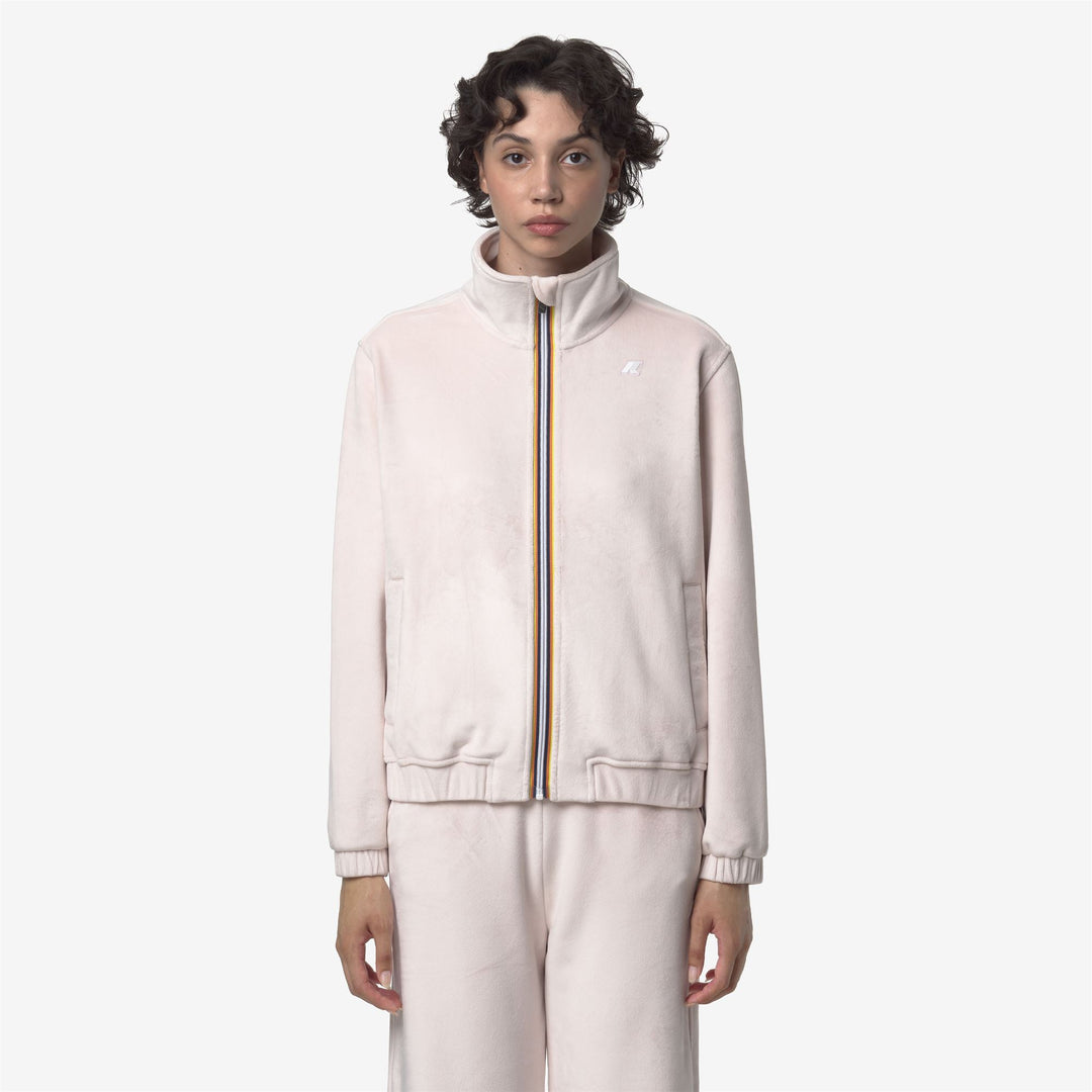 Grey Women's Velour Fleece Jacket for Mid-Season Wear main