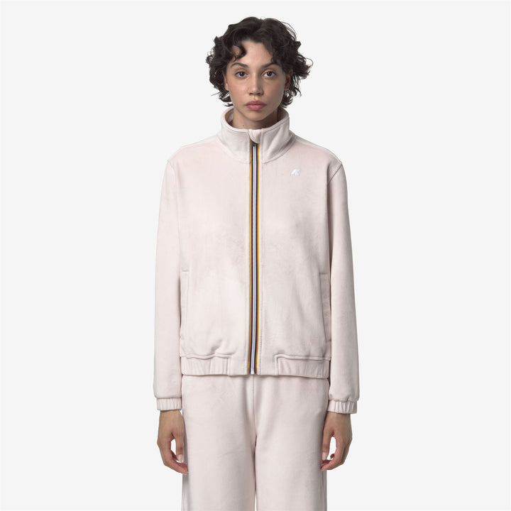 Grey Women's Velour Fleece Jacket for Mid-Season Wear 1