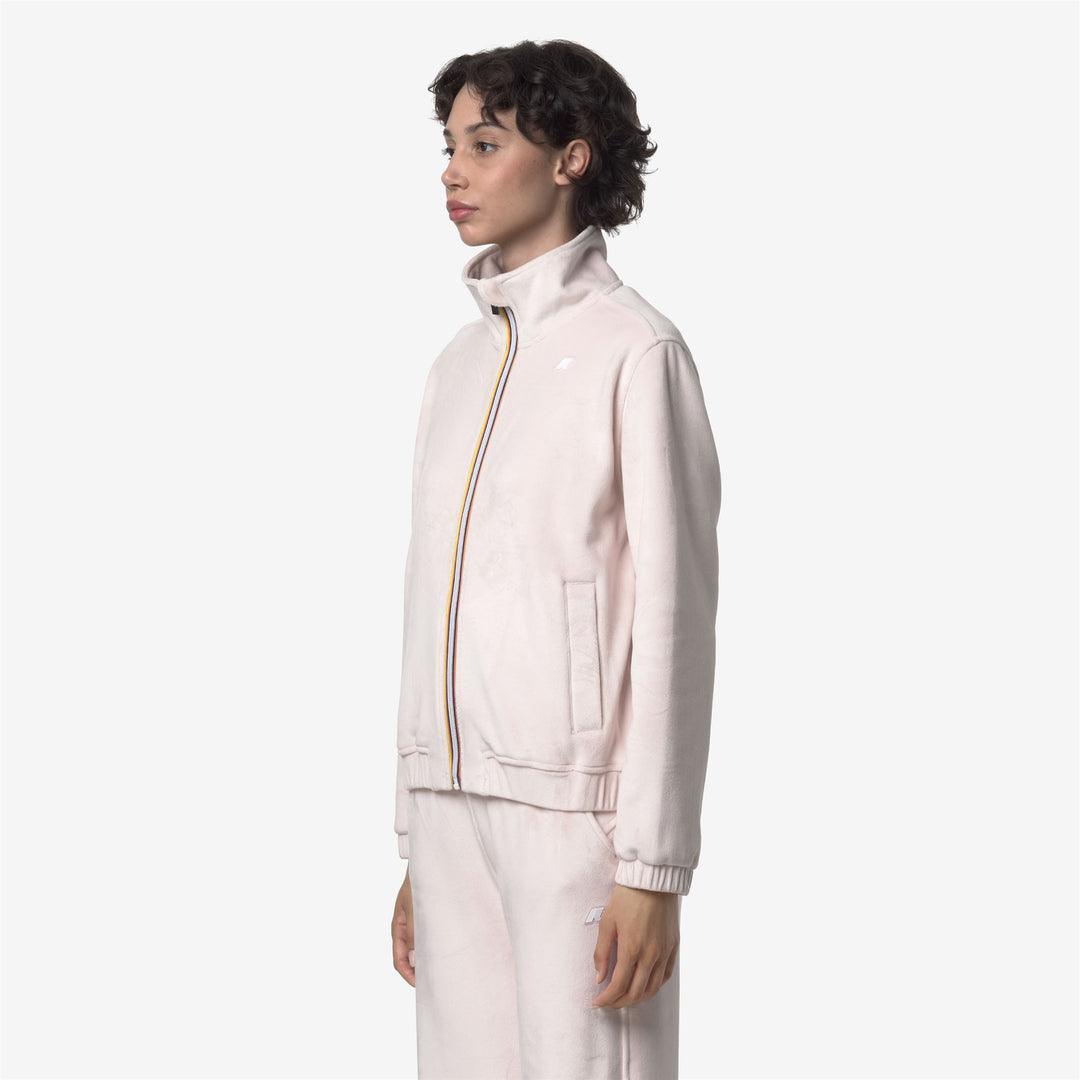 Grey Women's Velour Fleece Jacket for Mid-Season Wear main