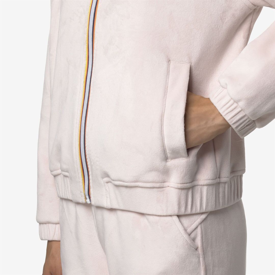 Chaqueta polar de terciopelo gris para mujer para entretiempo main