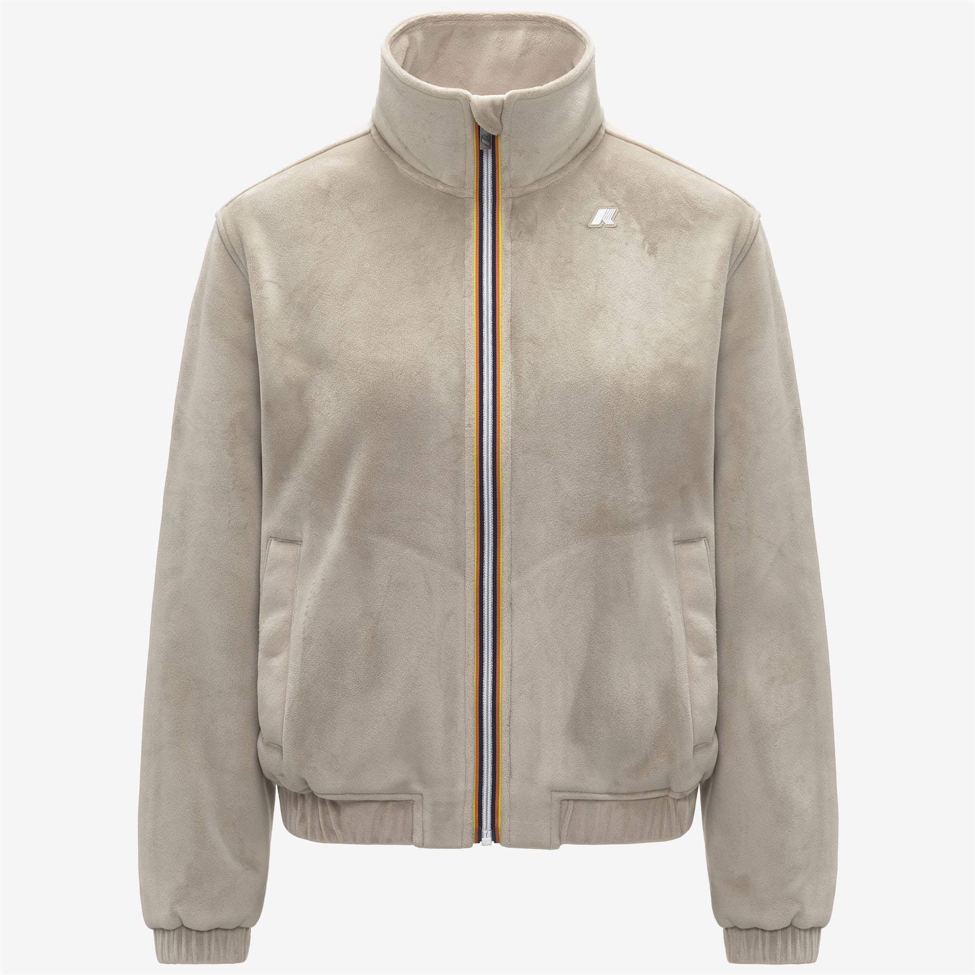 Fleece_WOMAN_VIVIETTE VELOUR POLAR_Jacket_Beige Cashmere-Beige Cashmere - Commercial 1