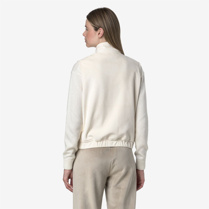 Chaleco de terciopelo blanco glamuroso para mujer con bolsillos 5