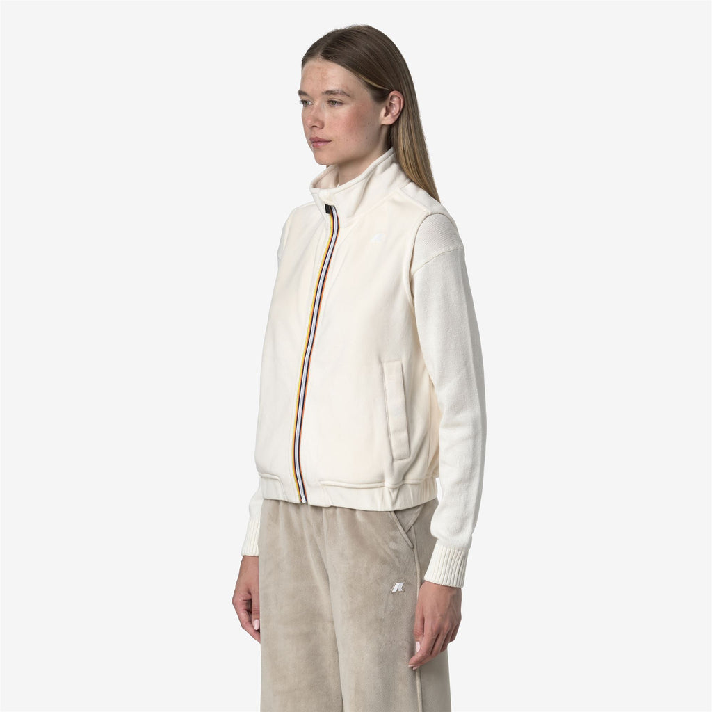 Fleece_WOMAN_VIVIELME VELOUR POLAR_Vest_White G - White G - Commercial 5