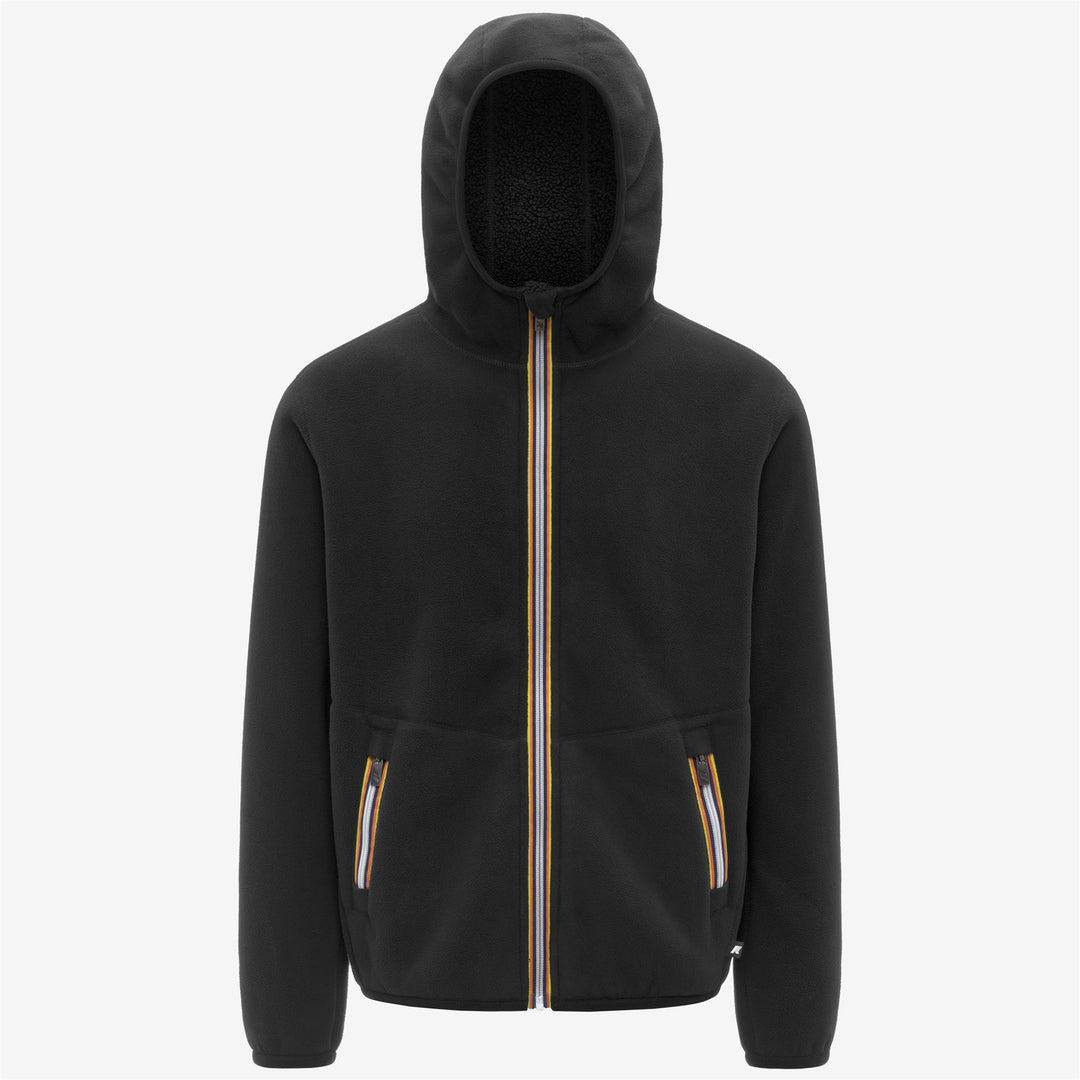 Black Men's Reversible Sherpa Polar Fleece Jacket main