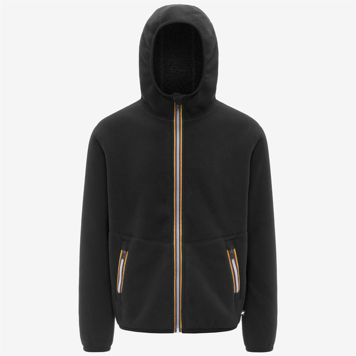 Black Men's Reversible Sherpa Polar Fleece Jacket 2