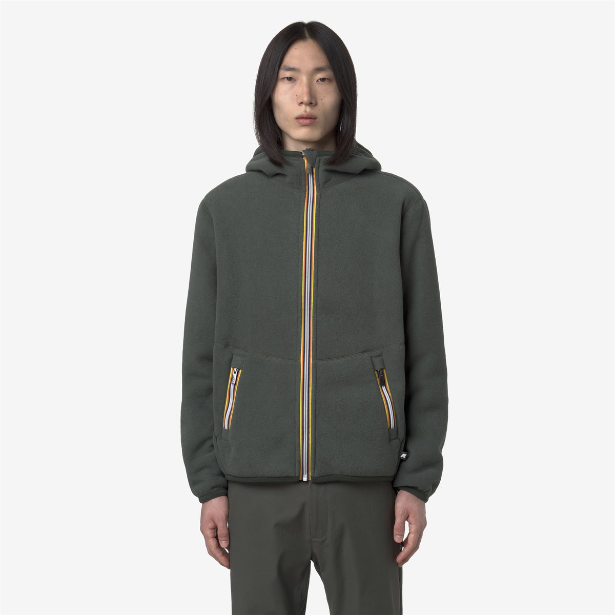 Fleece_MAN_JACK SHERPA POLAR DOUBLE_Jacket_Green Blackish Combo - GREEN BLACKISH - Commercial 7