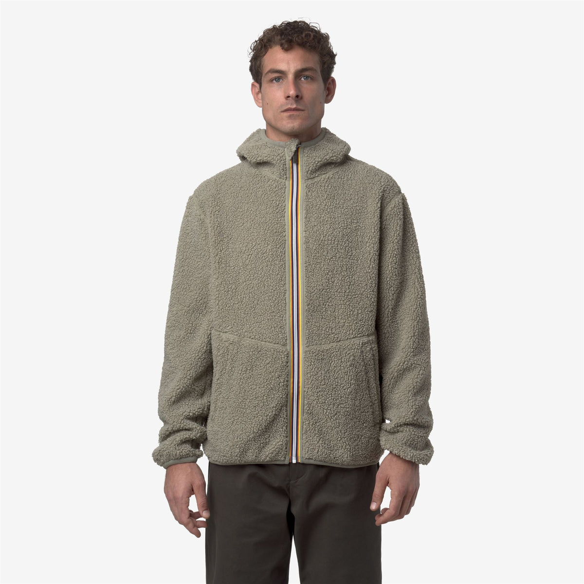 Fleece_MAN_JACK SHERPA POLAR DOUBLE_Jacket_Green Oak-Green Oak - Green Oak - Commercial 4