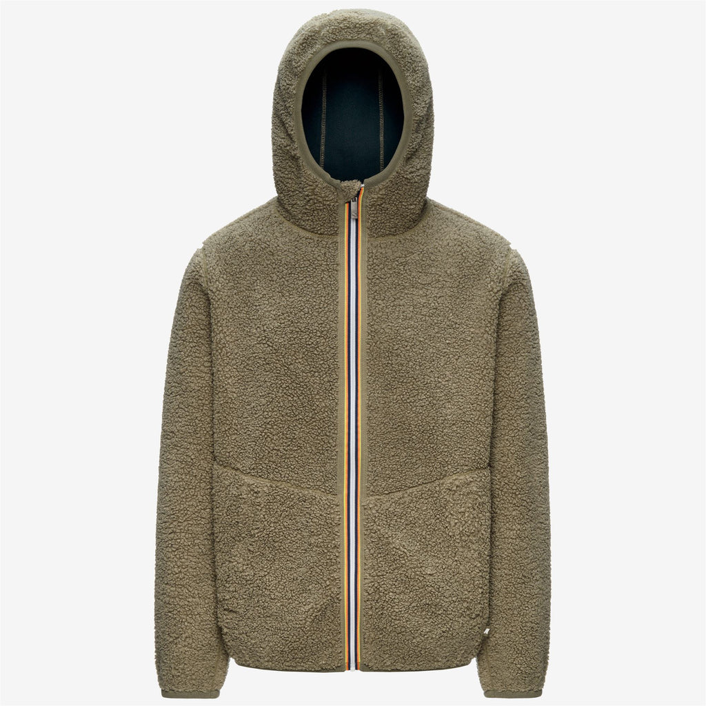 Fleece_Man_JACK SHERPA POLAR DOUBLE_Jacket_Green Army - Blue Depth - Commercial 1