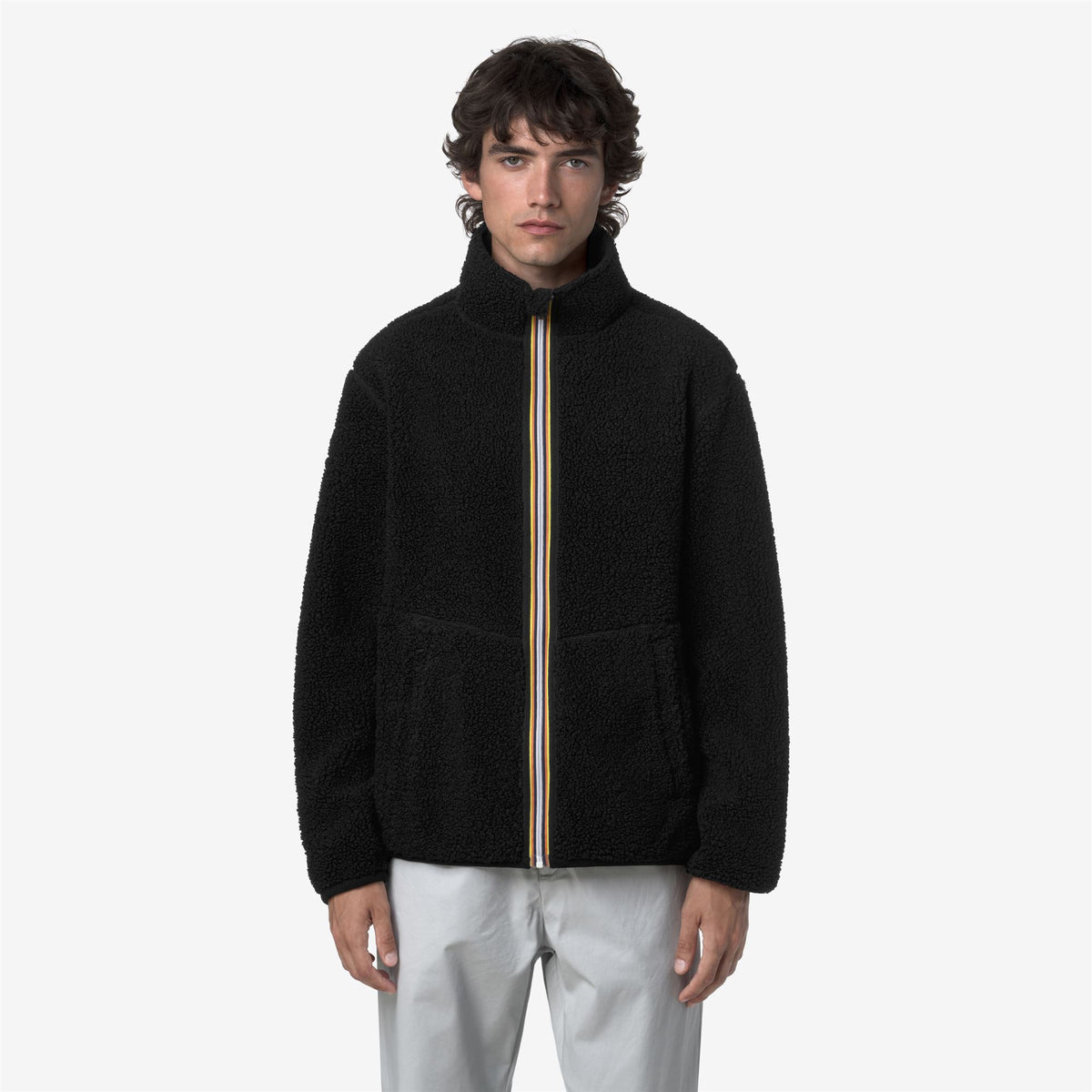 Fleece_MAN_PASCAL SHERPA POLAR DOUBLE_Jacket_Black Pure-Black Pure - Commercial 4