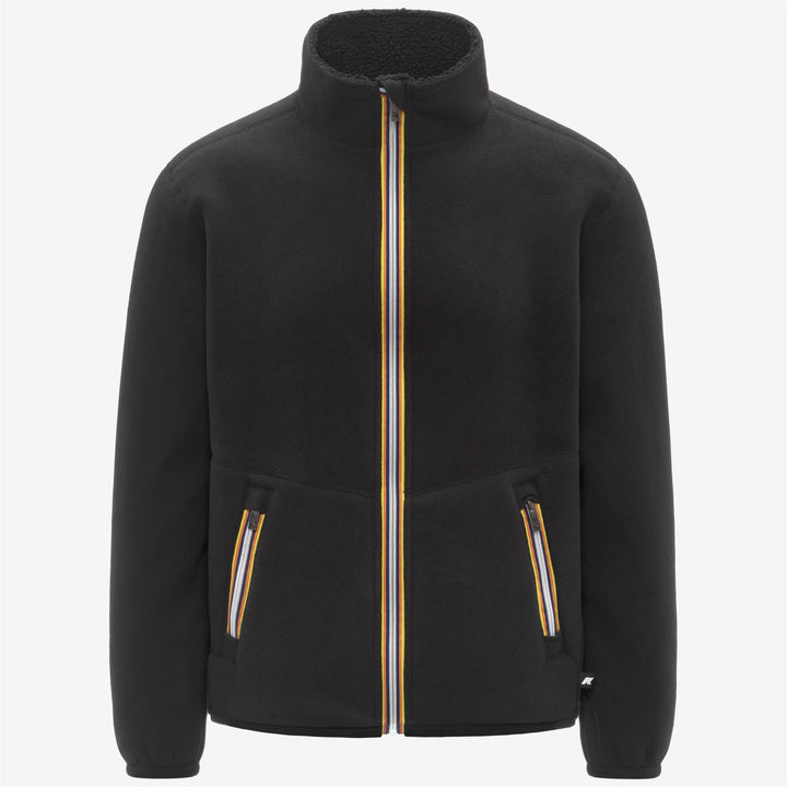 Black Men's Reversible Sherpa Polar Fleece Jacket 2