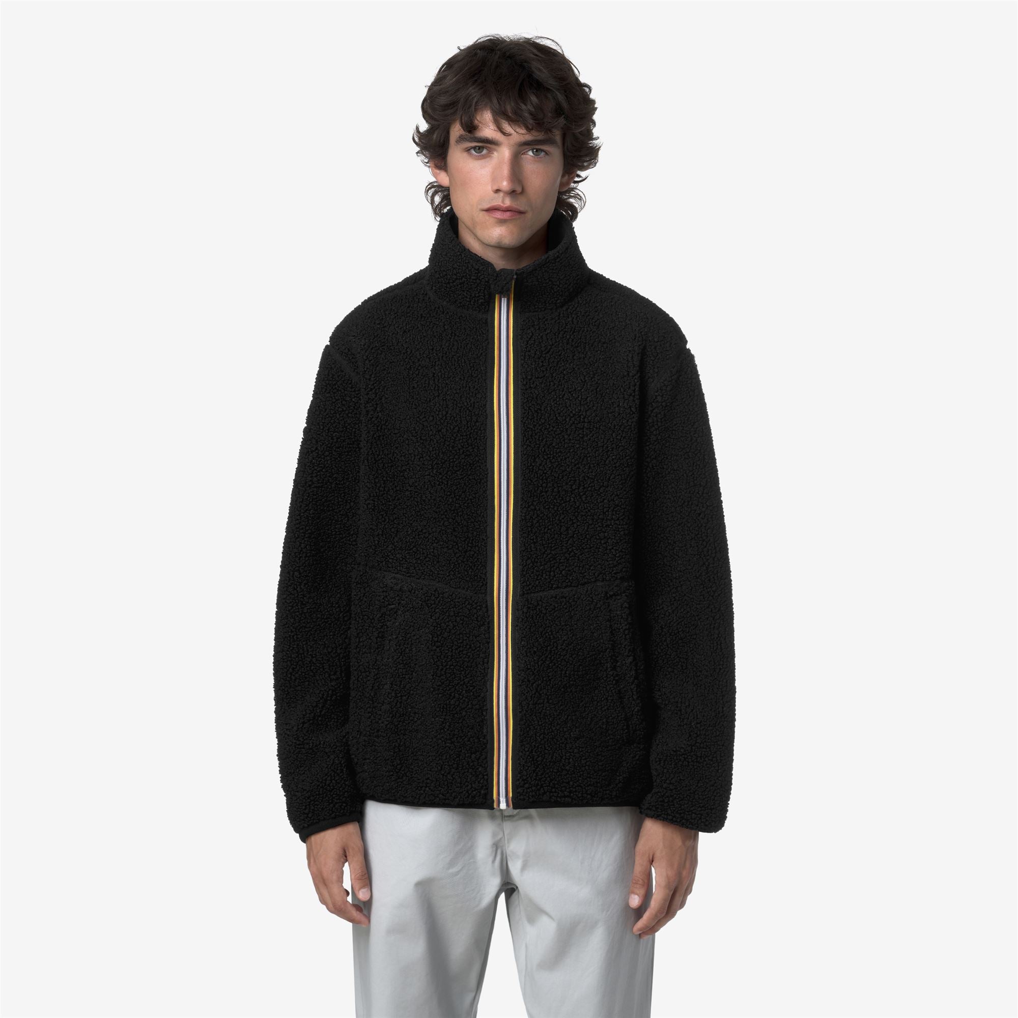 Fleece_MAN_PASCAL SHERPA POLAR DOUBLE_Jacket_Black Pure-Black Pure - Commercial 4