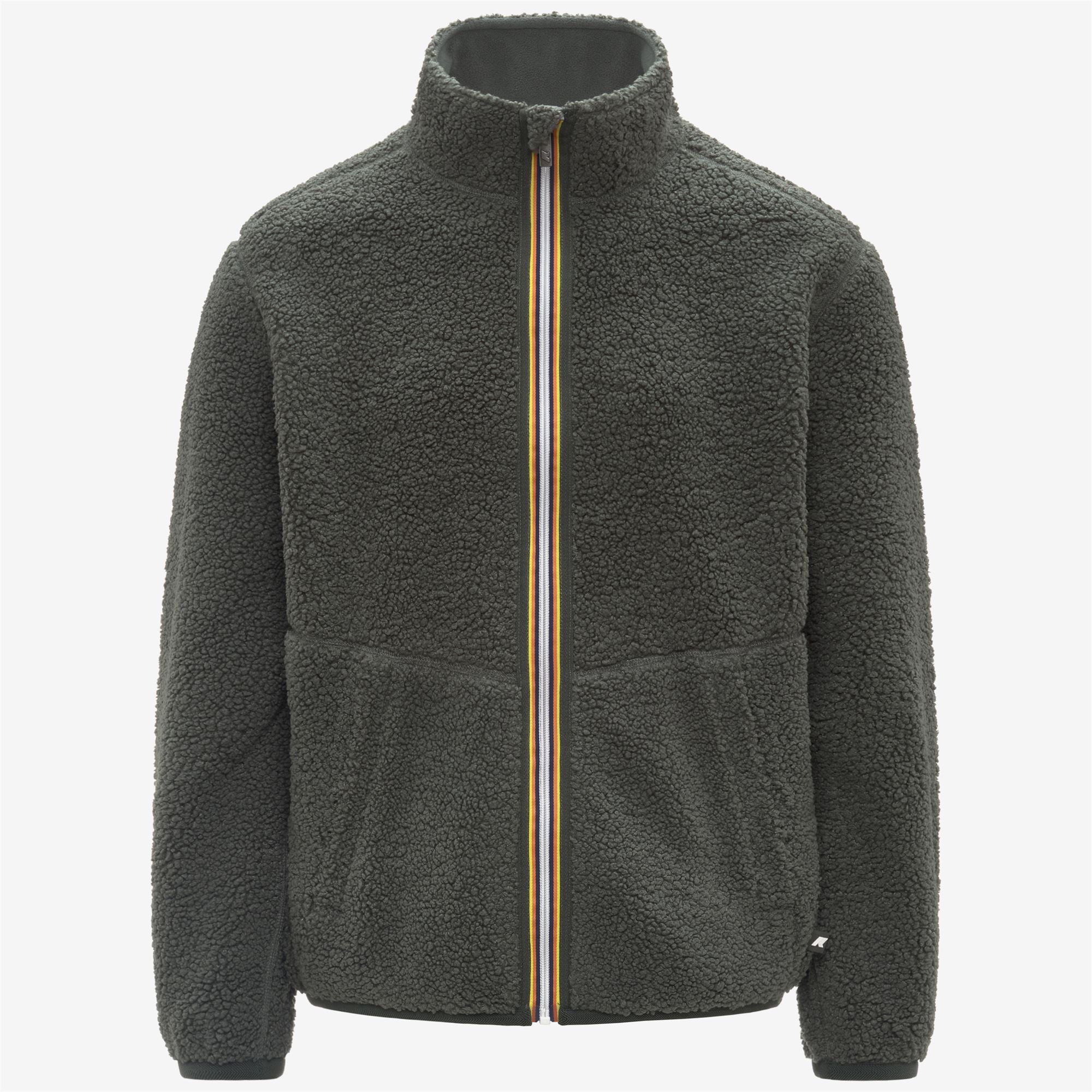 Fleece_MAN_PASCAL SHERPA POLAR DOUBLE_Jacket_Green Blackish Combo - GREEN BLACKISH - Commercial 1