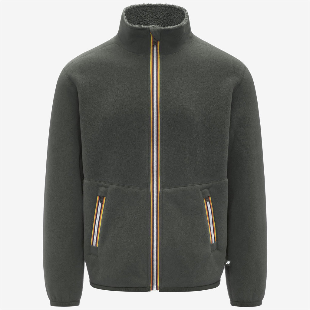 Fleece_MAN_PASCAL SHERPA POLAR DOUBLE_Jacket_Green Blackish Combo - GREEN BLACKISH - Commercial 2