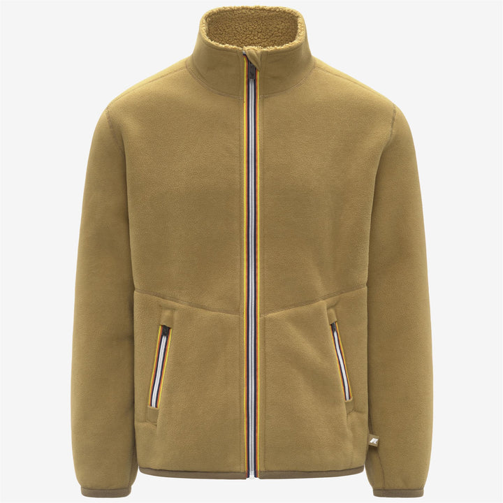 Chaqueta polar sherpa reversible beige para hombre 2