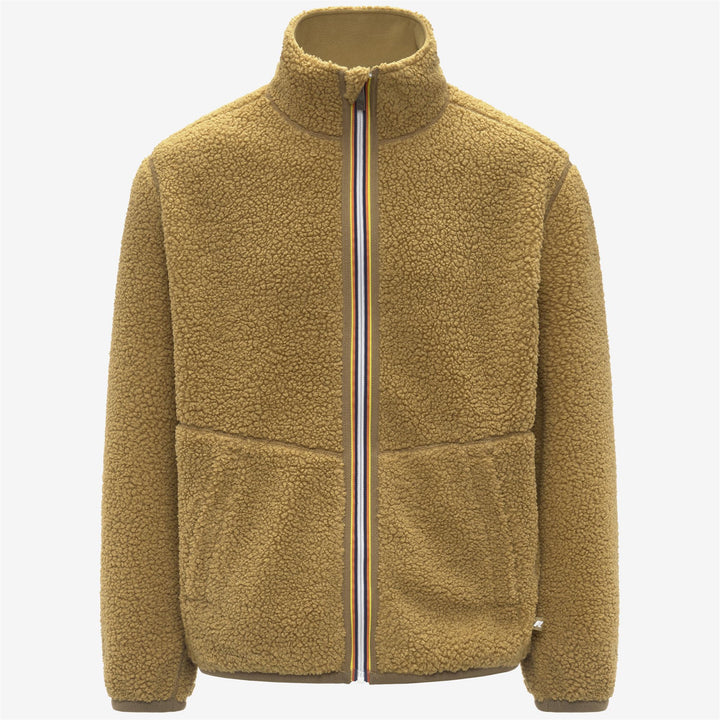 Chaqueta polar sherpa reversible beige para hombre 1