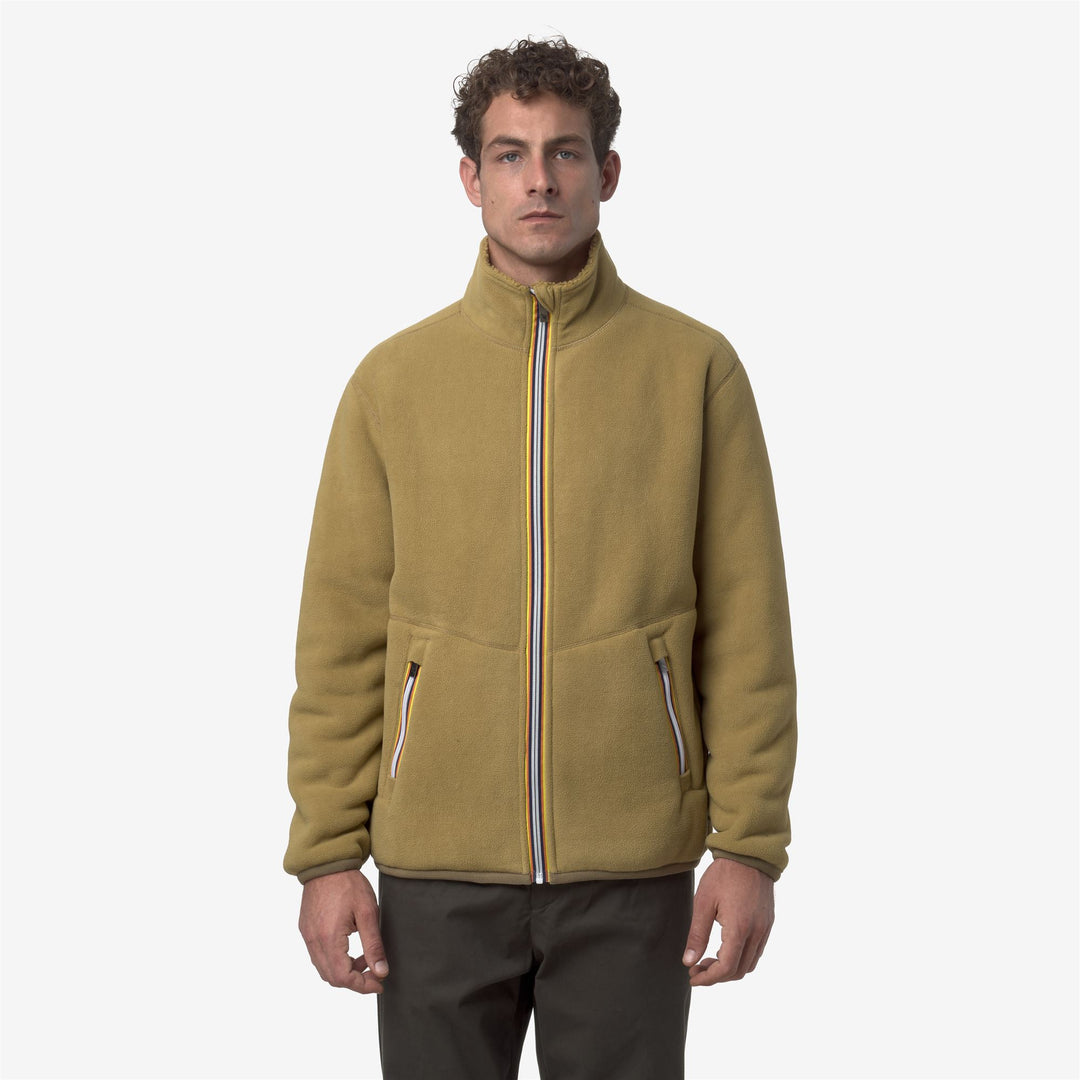 Chaqueta polar sherpa reversible beige para hombre main