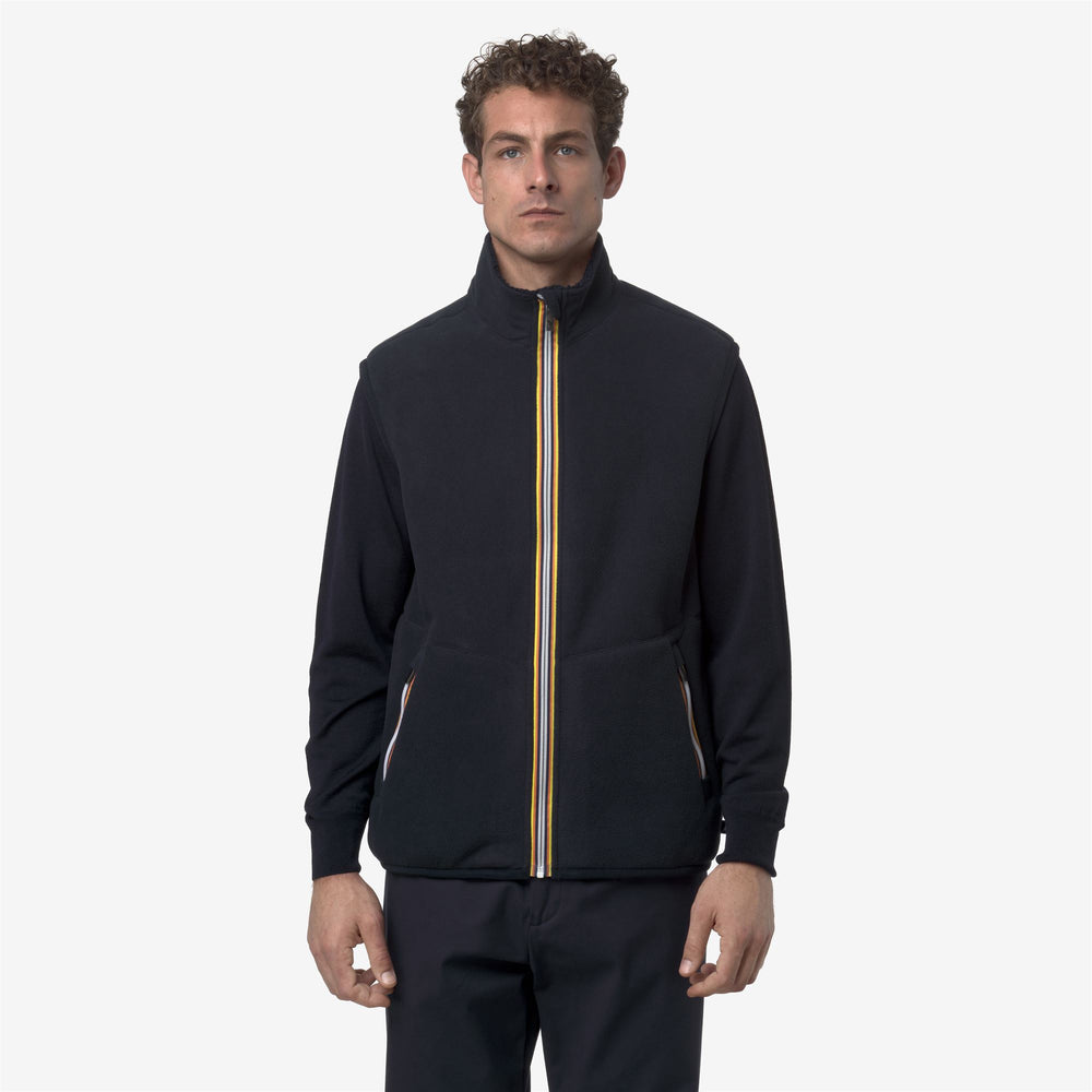 Blue Men's Reversible Sherpa and Polar Fleece Vest 02