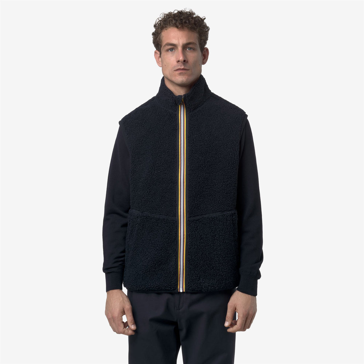 Fleece_MAN_YANNICK SHERPA POLAR DOUBLE_Vest_Blue Depth-Blue Depth - Commercial 4