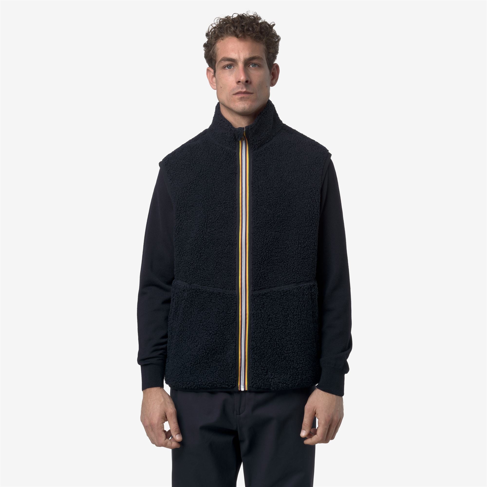 Fleece_MAN_YANNICK SHERPA POLAR DOUBLE_Vest_Blue Depth-Blue Depth - Commercial 4