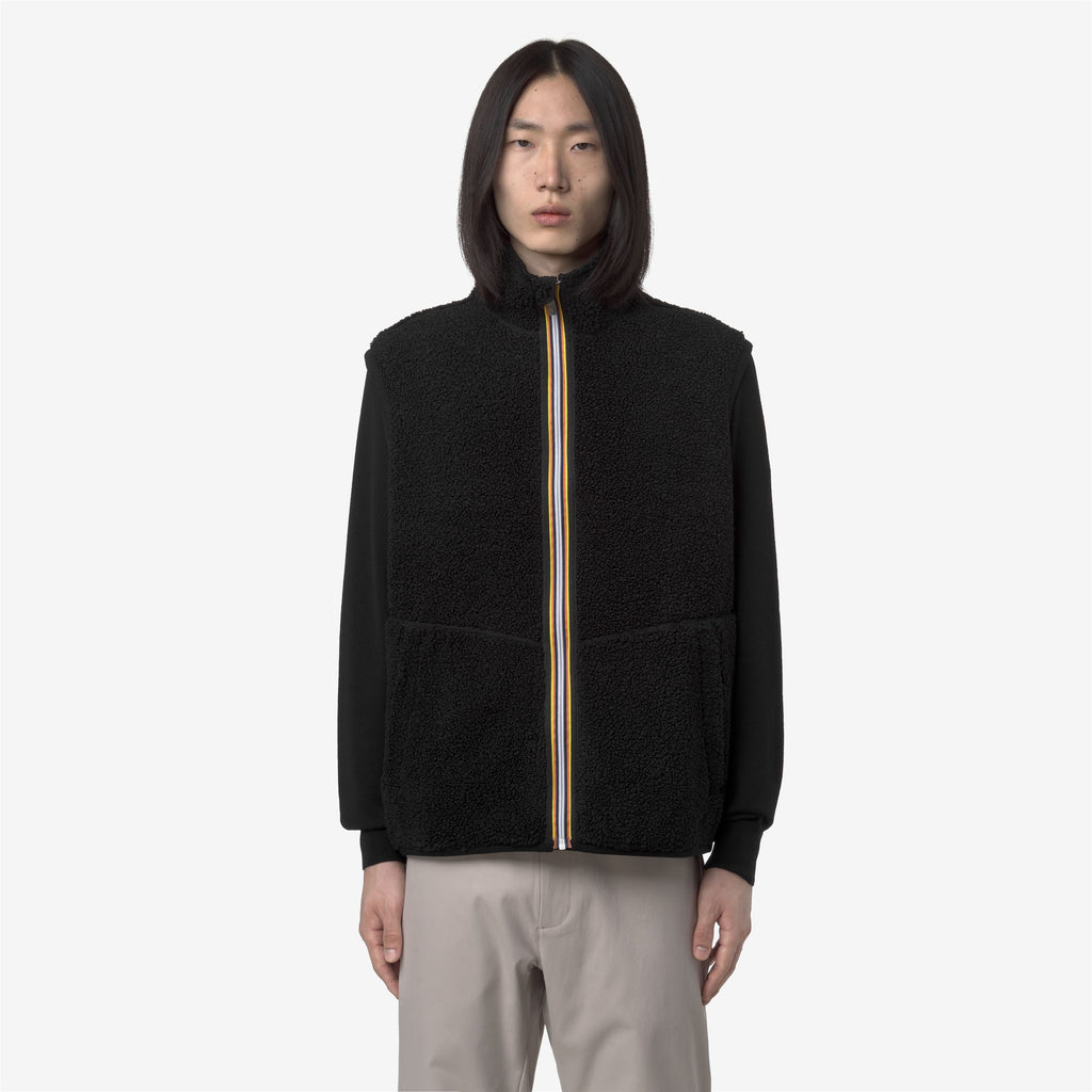 Fleece_MAN_YANNICK SHERPA POLAR DOUBLE_Vest_Black Pure-Black Pure - Commercial 4