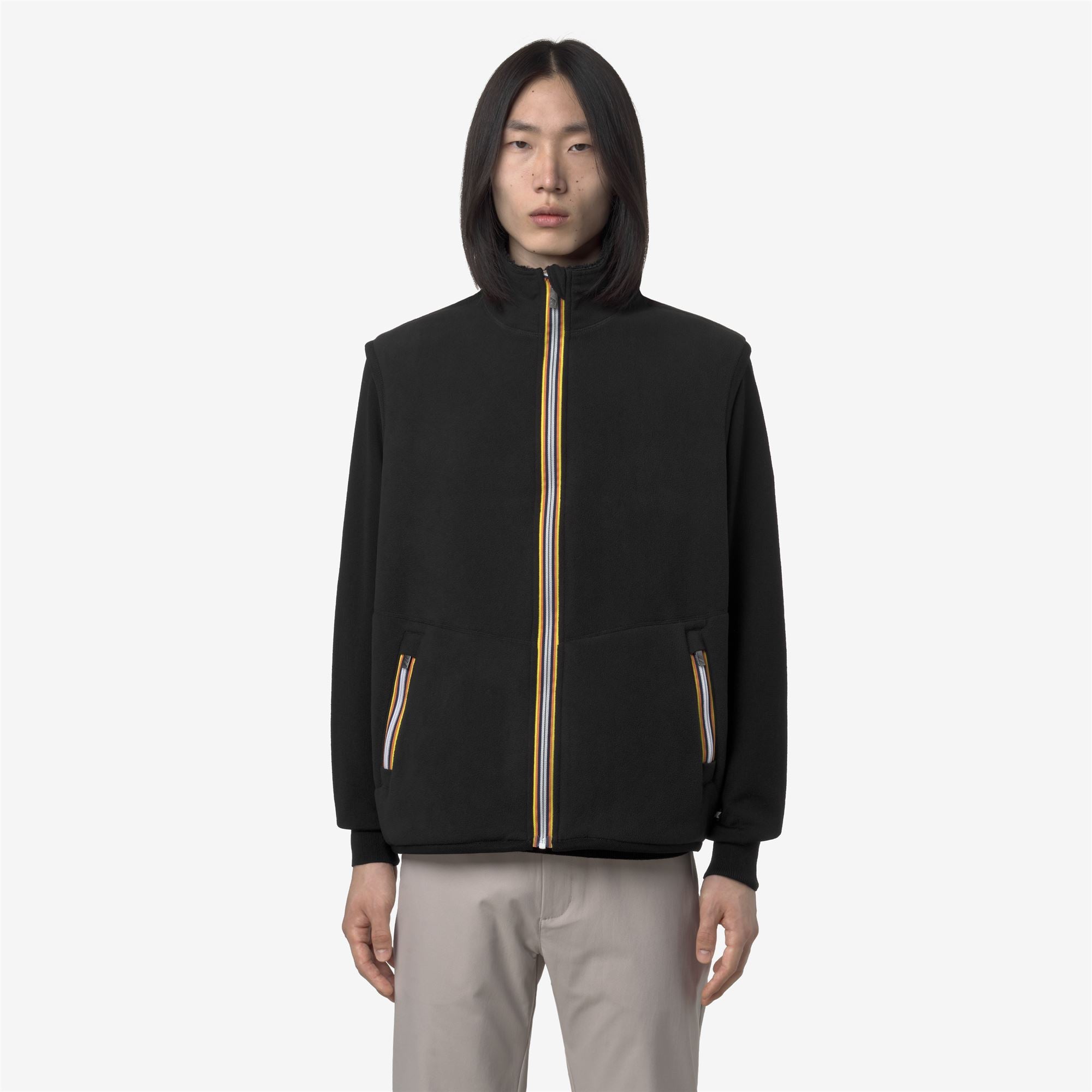 Fleece_MAN_YANNICK SHERPA POLAR DOUBLE_Vest_Black Pure-Black Pure - Commercial 7