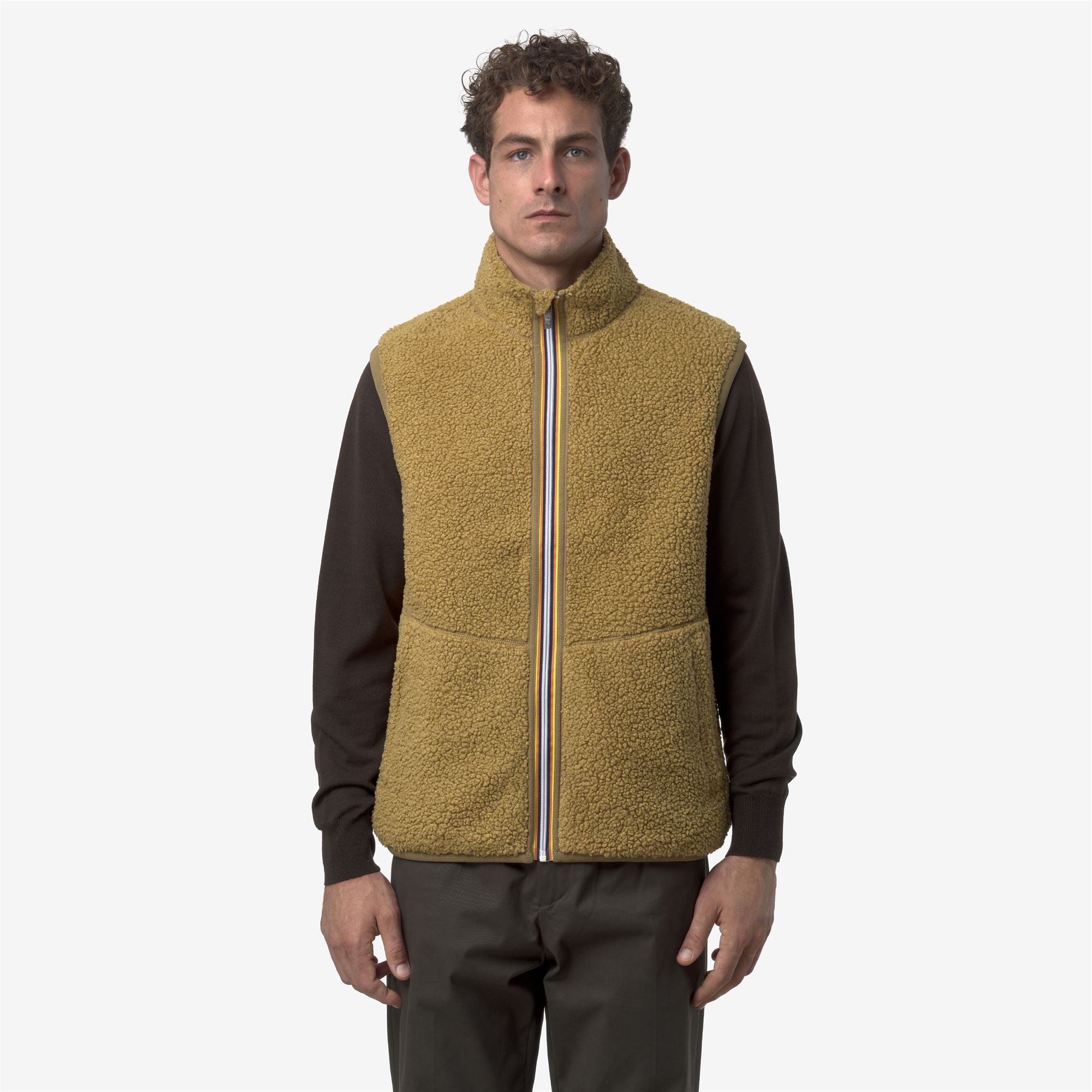 Fleece_MAN_YANNICK SHERPA POLAR DOUBLE_Vest_Beige Seed Combo - Beige Seed - Commercial 4