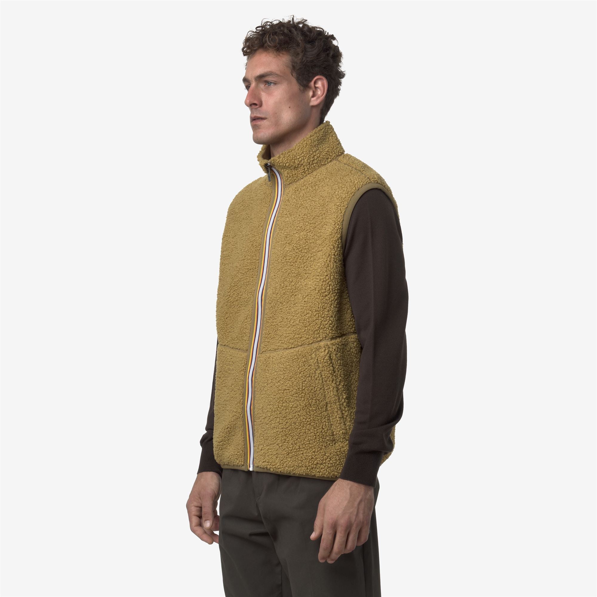 Fleece_MAN_YANNICK SHERPA POLAR DOUBLE_Vest_Beige Seed Combo - Beige Seed - Commercial 5