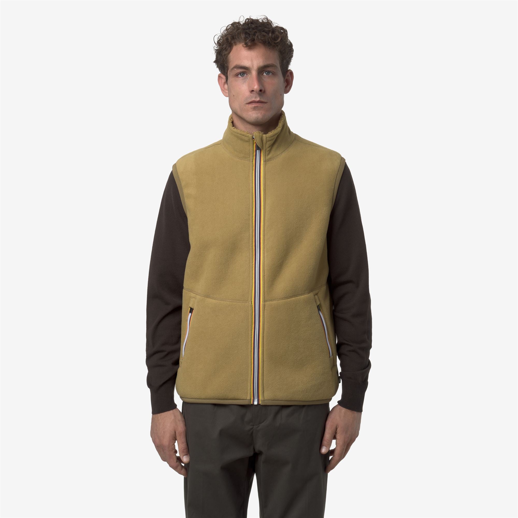 Fleece_MAN_YANNICK SHERPA POLAR DOUBLE_Vest_Beige Seed Combo - Beige Seed - Commercial 7