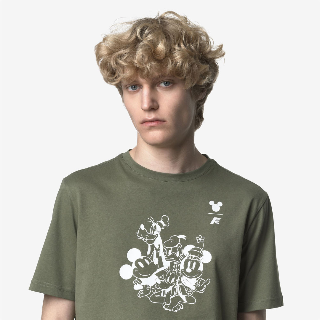 ODOM JERSEY MICKEY AND MINNIE - T-ShirtsTop - T-Shirt - Uomo - GREEN LICHEN-WHITE main