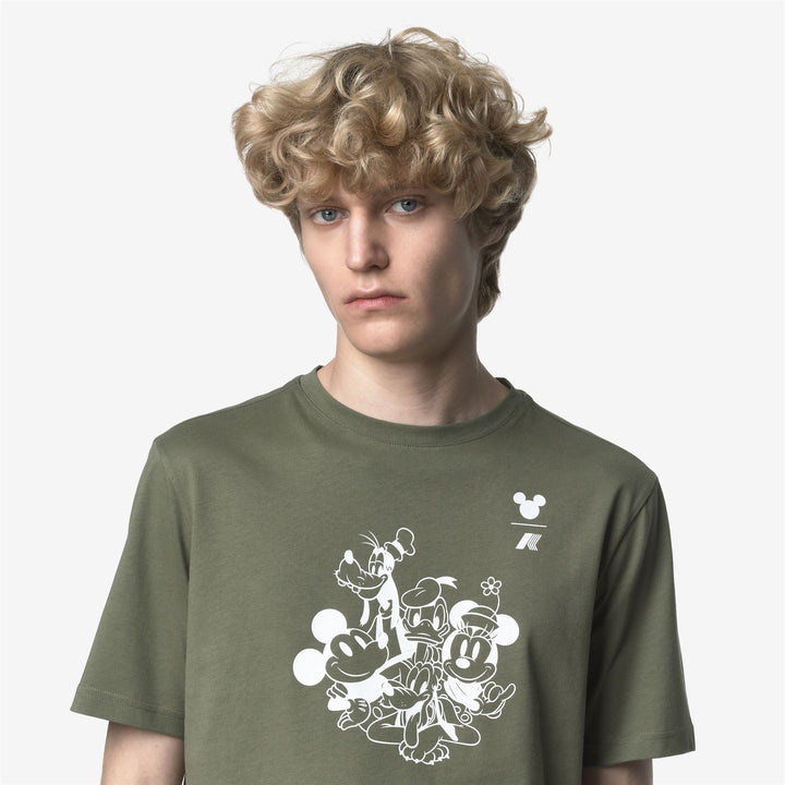 ODOM JERSEY MICKEY AND MINNIE - T-ShirtsTop - T-Shirt - Uomo - GREEN LICHEN-WHITE 3