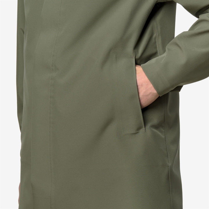 DUKE BONDED JERSEY - Jackets - 3/4 LENGTH - Man - GREEN LICHEN 3
