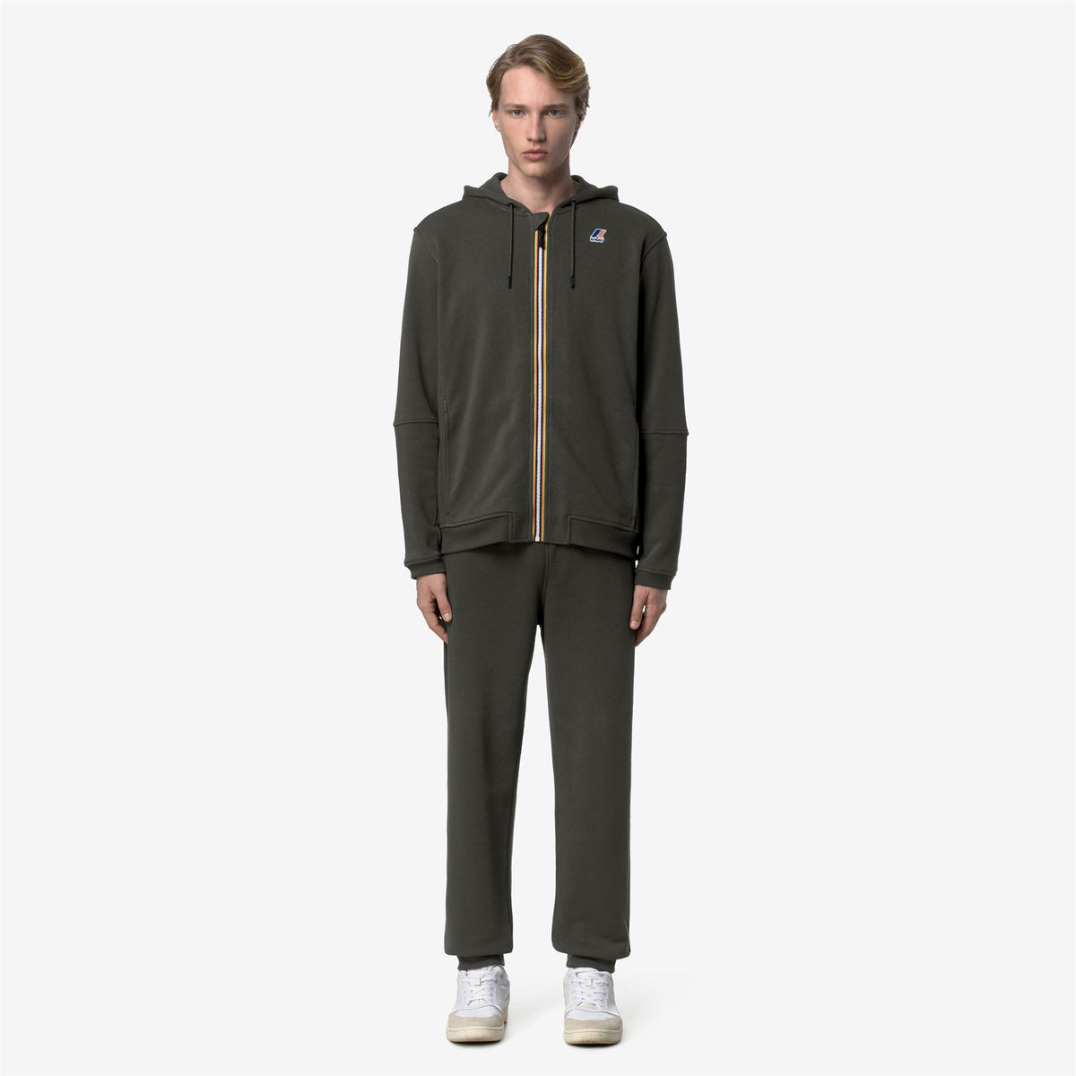 Pants_UNISEX_PHILBERT POLY COTTON_Sport Trousers_GREEN BLACKISH - Commercial 4