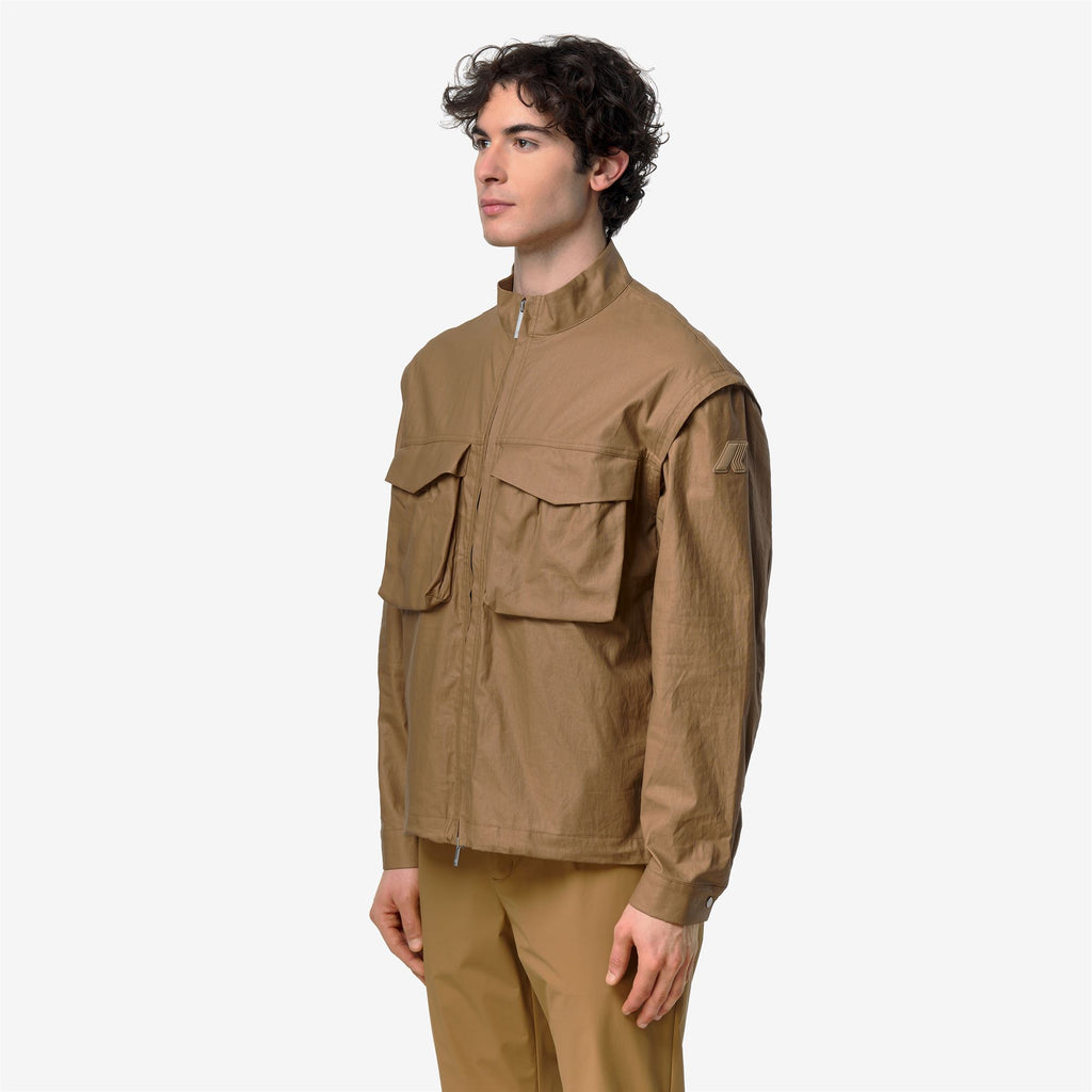 Jackets_Man_ORIAN NATURAL BLEND_Short_BROWN BISTRE COMBO - Brown Bistre - Commercial 5