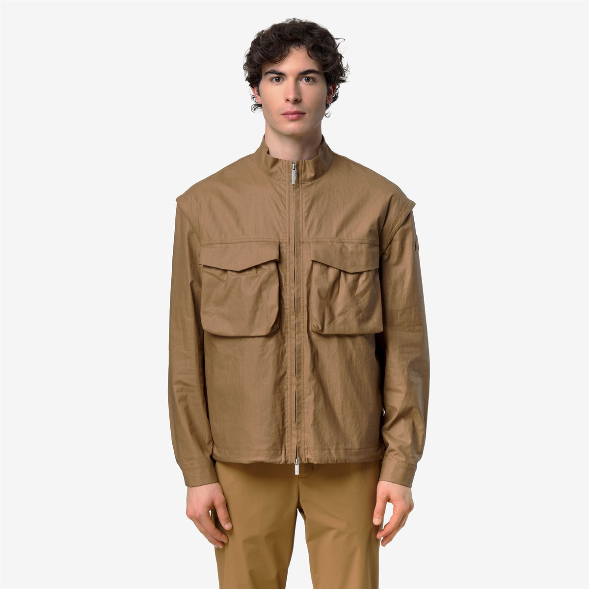Jackets_Man_ORIAN NATURAL BLEND_Short_BROWN BISTRE COMBO - Brown Bistre - Commercial 4